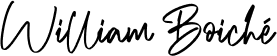 Signature de William Boiché