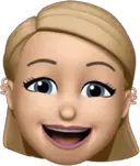 Memoji d'une étudiante qui fait la fête